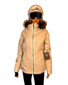 PRE-OWNED O'Neill Ski Jacket Stone With Fur Hood Womens - S